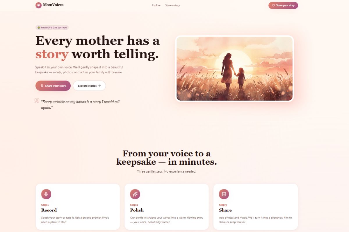 MomVoices screenshot